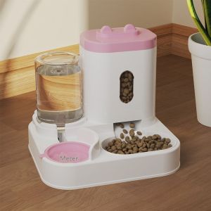 QIHUISHI Mèo cho ăn tự động nước uống tất cả trong một máy cho ăn thú cưng dung tích lớn lưu trữ hạt lưu thông nước uống