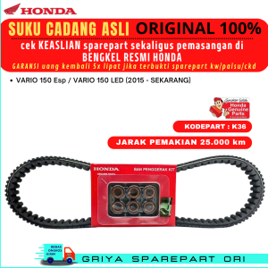 Vanbelt Set roller Vario 150 old Original Honda Vanbelt Vario150 led Ori Vanbelt Honda Vario 150 new Original K36 Asli Honda Genuine Parts