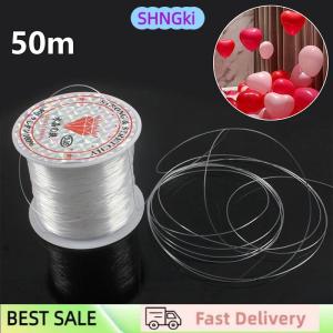 SHNGki 50m Clear Nylon Invisible Thread Fishing Wire Hanging Balloons Wire Jewelry Christmas Garland Thread Birthday Party Decoration