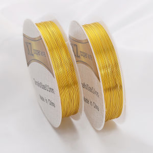 คุณภาพสูง0.2/0.3/0.4/0.5/0.6/0.8Mm ลวดทองเหลืองสำหรับสร้อยคอสร้อยข้อมือเครื่องประดับ DIY งานฝีมือทำสาย