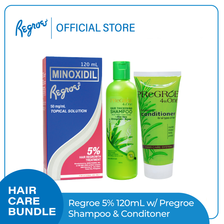 Regroe Minoxidil 5 120l W Pregroe 4inone Shampoo 250ml And Pregroe