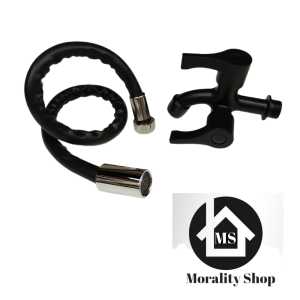 paket kran cabang hitam 51BL + selang flexibel sambungan kran air putar 360 derajat hitam MH