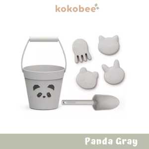 KOKOBEE Premium Silicone Beach Sand Bucket and Toys (1Y+)  - Mainan Pasir Pantai Lengkap For Kids / Sekop / Cetakan Pasir / 1 set / Bentuk Hewan/ Silicone Tebal/BPA FREE/NON TOXIC/Halus/Lucu/outdoor/Paket Mainan ember cetakan pasir pantai anak/best seller