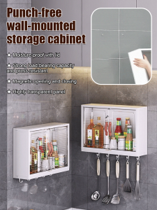 Free perforated wall mounted organizer cabinet