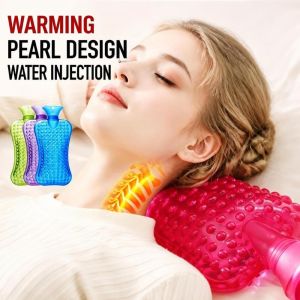 SQMETR 1800ML Bình nước PVC Điểm nổi 3D Bình nước massage Di động Chống rò rỉ Túi nước ấm Giảm đau