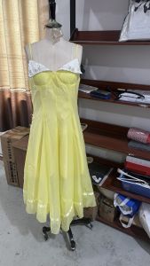 Cổ điển sang trọng phụ nữ Váy khoét sâu cổ chữ V Lưới nối sa tanh Thắt lưng Dây đeo lưng Nơ có viền bèo nhún Váy midi 2026 Bữa tiệc mùa hè Áo choàng khách 2026