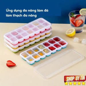 5 TẶNG 2 Khay Đá Silicon Có Nắp 14 Viên – Làm Đá Làm Kem Làm Thạch Trái Cây – Tiện Lợi Bền Bỉ An Toàn