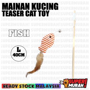 Mainan Kucing Murah Cat Toy Cat Teaser Cat Ball Mainan Tikus Cat Mouse Toy Mainan Kucing Ikan Catnip 猫玩具逗猫棒