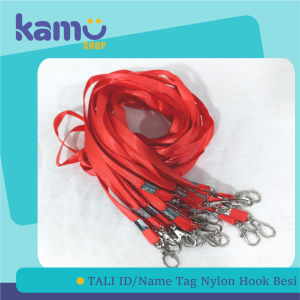 Tali Id Card Nylon Hook Besi / Tali Name Tag Nylon Hook Besi ( CM - NYLK ) 20 PCS