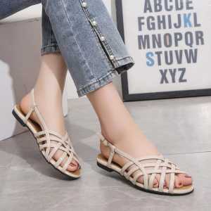 Ladang Online - SANDRINA Slippers Sandal Fashion Wanita Model Kronjo Anyam Tali Ujung Bulat