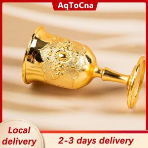 [COD] AqToCna Ship within 24 hours 30ML Wine Glasses Champagne Glasses Beverage Goblet Cocktail Cup Gold Vintage