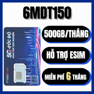( HỎA TỐC HÀ NỘI ) SIM 4G Mobifone 6MDT150 500GB 1 Tháng ( 3000GB /6 Tháng ) thoải mái phát wifi  xem video  Y0u tube - Trọn gói 6 tháng vào mạng KHÔNG NẠP TIỀN- .FREESHIP - CHƯA KÍCH HOẠT.