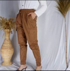 celana karet joger cargo bahan strett / celana jogger wanita / celana panjang wanita termurah