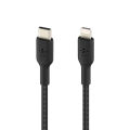 Cáp USB type C - Lightning BOOST↑CHARGE Belkin vỏ dù, chứng chỉ MFi, sạc nhanh 30W, 1m/ 2m - Hàng Chính Hãng Bảo Hành 1 đổi 1 trong 2 Năm. 