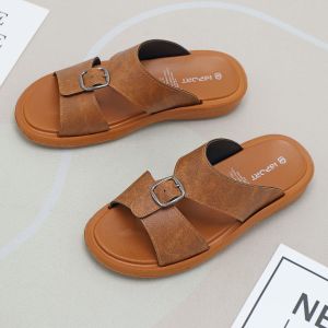 TATA FASHION NEW High Quality Classic Style Thick Soled Slide Slipper Trendy Slip-on Sandals for Men
