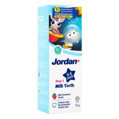 JORDAN KIDS TOOTHPASTE MILK TEETH STEP 1 FOR 0-5 YEARS 75G