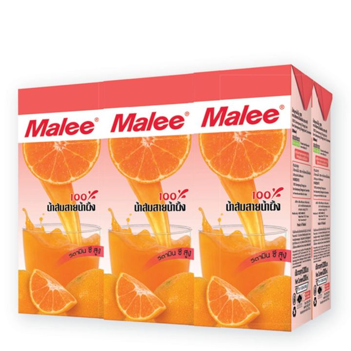 มาลี น้ำส้มสายน้ำผึ้ง 200 มล. X6 กล่อง Malee Orange Juice 200 ml X6 โปร ...