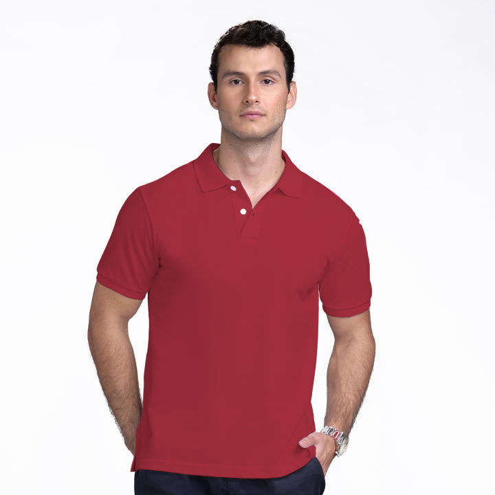 Polo shirt shop red plain