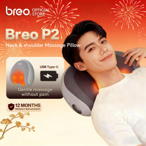 🌟Breo New Neck Massage Pillow Head Body Leg Massager Car Home Wireless Rechargeable P2