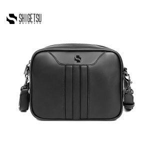 Shigetsu YUME Leather Sling Bag Crossbody Bag for Men Office Handbag Leather Bag for School