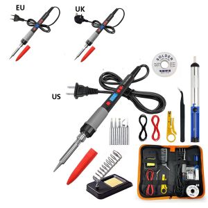 XUANY 90W Electric Soldering Iron Welding Tool Kit EU/US/UK Plug Digital Display Welding Repair Tool Professional Heat Insulation Soldering Iron Pen Electronic Repair