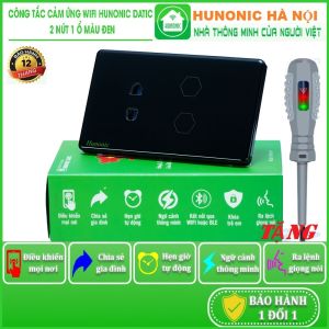 Công Tắc Cảm Ứng Thông Minh Hunonic Datic - Kết Nối WiFi Điều Khiển Trên Điện Thoại Lắp Đặt Dễ