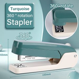 360° Rotation Stapler Heavy Duty Swing-Arm Swivel Stapler Desktop Staplers Specialized for Booklet Stapling