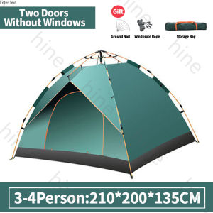 4/6/8 Outdoor Heavy Automatic Camping Tent Waterproof Large Size Double layer Automatic Tent Foldable Anti-UV Tent for Family
