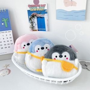 Little Penguin Animal Shape Plush Coin Purse Plush Keychain Storage Bag Headphone Bag Zipper Wallet Women Gift