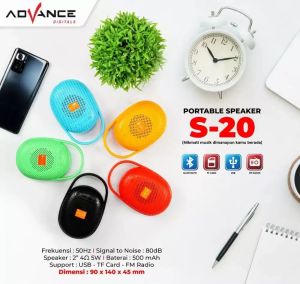 SPEAKER MURAH ~ Speaker Mini Aktif Advance S20 Bluetooth / Speaker Bluetooth / Active Speakers / Speaker Aktif / Speker mini ADVANCE S-20 ~ T.S.A