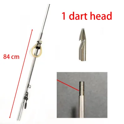 Durable underwater stainless steel harpoon with replaceable barbed hooks fishing tackle