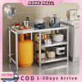Kitchen Rack 304 Stainless Steel Gas Stove Stand Rack with Cabinet Kitchen Cooking Table Heavy Duty Organizer Shelf Gas Tank Rack Liquefied Gas Rack Gas Rack Stove Bench Rack Stainless Patungan Ng Lagayan Ng Kalan. 