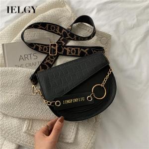 IELGY กระเป๋าสะพายพาดลำตัวสำหรับผู้หญิงกระเป๋าคาดลำตัวมีสายคาดกว้างครึ่งกลม