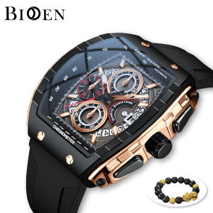 BIDEN Jam Tangan Pria Original Multifungsi Olahraga Bercahaya Anti Air Tali Silikon Jam Tangan Cowok