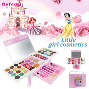 Bafada 56pcs Kid Cosmetic Case Portable Beauty Kit No Toxic Make Up Box Set Toy for Girls Birthday GiftsChildren makeup toysmakeup set for kids