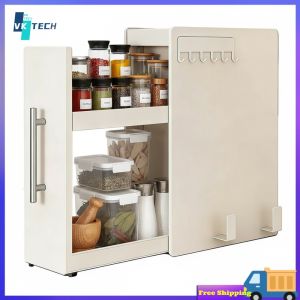 [ VKTECH ] Compact Bathroom Shelving with Sliding Drawers for Under Sink and Coffee Bar in Modern Style