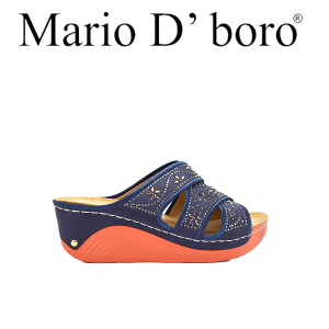 Mario D Boro Womens Wedge Sandals Open Toe Lv 22412 Beige/Black/Navy Blue C11 C51 C58 C61 C68 C70