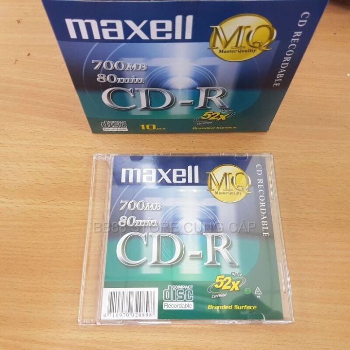 Maxell Cd R Single Bộ 10 Đĩa Trắng Maxell Cd-R Có vỏ hộp Chất Lượng Cao - Chuyên Ghi Dữ ...