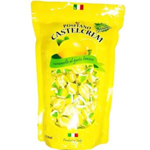 Positano Castelcrème Lemon Candy 750g – Premium Italian Mediterranean Lemon Hard Candy | Gluten-Free Allergen-Free Individually Wrapped