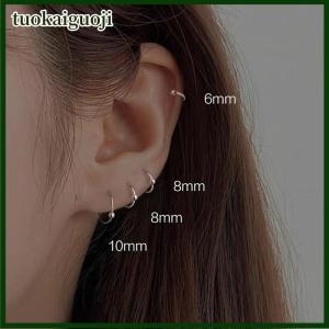 tuokaiguoji ต่างหูแบบห่วงแบบเรียบง่ายสำหรับผู้หญิงต่างหูแบบห่วงขนาดเล็กที่เกี่ยวหูแบบเรียบง่ายเรียบง่ายต่างหูแบบห่วงสำหรับหูของผู้หญิง