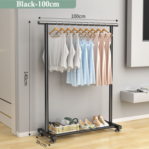 Clothes Rack for Hanging Clothes Clothing Rack with Wheels Portable Closet organizer for Laundry Bedroom