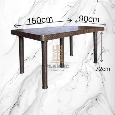Jolly Plastic High Quality Weaved Rattan Dining Table Coffee Table Indoor Outdoor Table Eight Seater