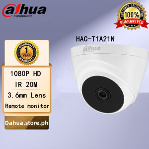Dahua CCTV Camera 2MP(HAC-T1A21) Full HD Smart IR length 20 m Eyeball 3.6mm Lens Indoor Wired DWDR  Analog Indoor Camera