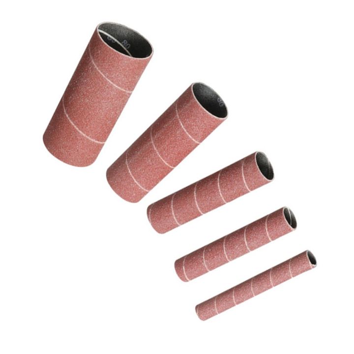 【UniRax】 Vibrating Spindle Sander Sleeves Set 5pcs 80/150/240 Grit Sandpaper Drum 【Ready Stock