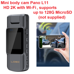 Singapore ready stock Pano L11 (WiFi optional) Mini Police Body Camera 1080P MicroSD up to 128G Body Cameras with Audio and Video Recording Mini Body Camera with IP65 Splashproof Waterproof Auto Night Vision Wearable Cams for Home Outdoor Law Enforcement