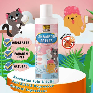 Shampo Kucing anjing NOM NOM CLUPPY 250 ml Degreaser Paraben free natural dan mencegah kutuan