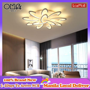 TWO.1 100CM Modern Ceiling Light Living Room Lamp LED Light for Room Decor Bedroom Lamp Design Flush Mount Lighting Fixture [Remote Dimming]