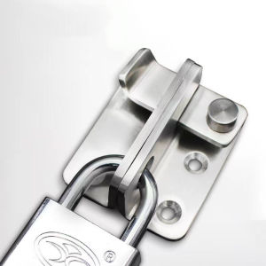 Door bolt security drawer lock stainless steel hasp latch simple anti-theft lock for closet bathroom