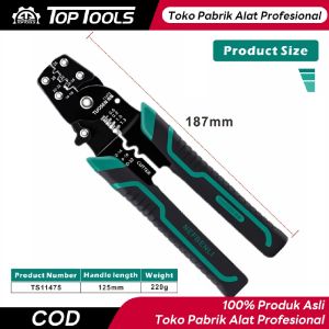 TopTools BISA COD - Terminal Wire Crimp Connector Kit 120/270/315PCS + Plier - T-Tap Wire Connector Quick Self-Stripping  - Kabel Kawat almunium Terisolasi - Konektor Kawat - Terminal Kawat Konektor Spade Set Listrik - Konektor Lugs Terminal Kawat Listrik
