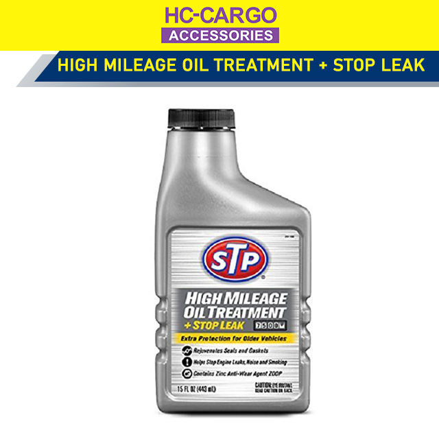 STP High Mileage Oil Treatment, Formula for Cars & Truck, Stop Leak